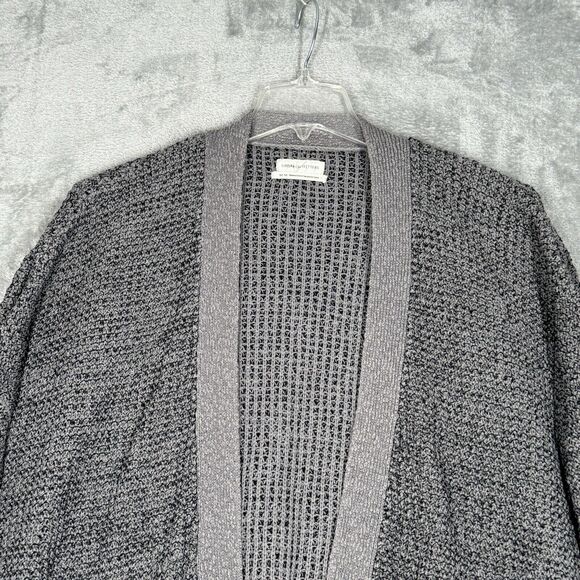 Urban‎ Outfitters Sweater Womens Medium Gray Textured Cardigan Oversized Neutral - Picture 4 of 8